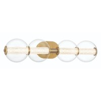 Wandleuchte LED B: 75,6 cm 3000 K IP44 Badezimmer in Gold
