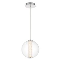 LED Pendelleuchte Kugelschirm Ø 22 cm Glas Metall...