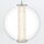LED Pendelleuchte Kugelschirm Ø 22 cm Glas Metall 3000 K