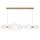 Hängelampe LED B: 142,1 cm groß Metall Glas in Gold