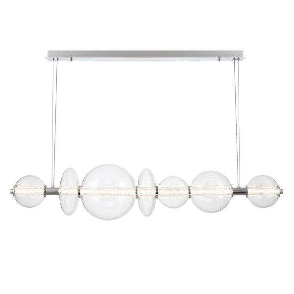 LED Hängeleuchte Metall Glas B: 142,1 cm groß Kugelschirm