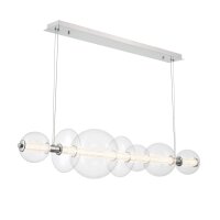 LED Hängeleuchte Metall Glas B: 142,1 cm groß...