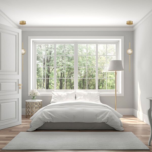 Hängeleuchte LED Metall Glas H: max. 264,5 cm 3000 K