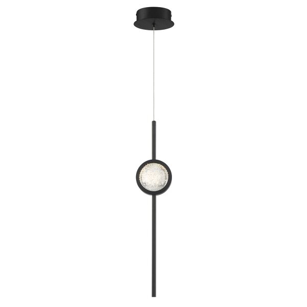 LED Hängelampe Schwarz H: max. 2,6 m Modern Metall Glas