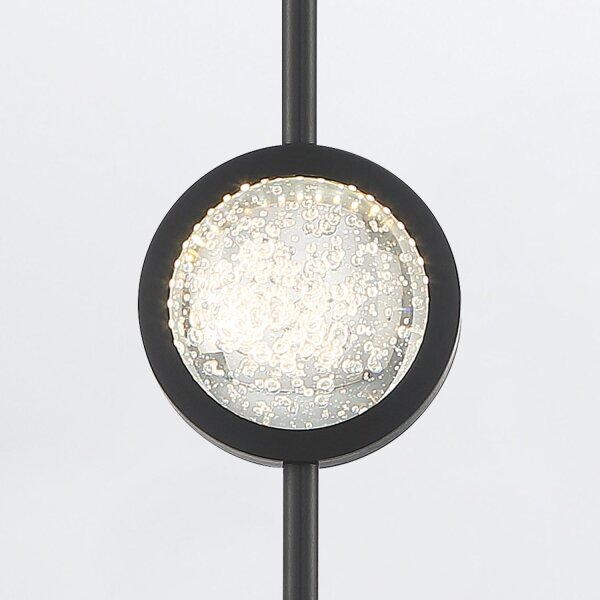 LED Hängelampe Schwarz H: max. 2,6 m Modern Metall Glas
