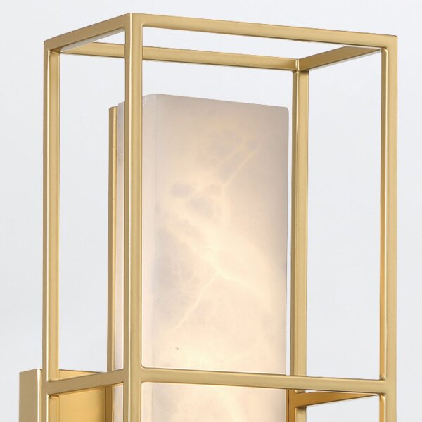 Badezimmerleuchte LED Metall Alabaster H: 40,6 cm IP44