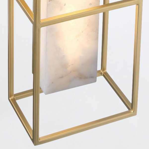 Badezimmerleuchte LED Metall Alabaster H: 40,6 cm IP44