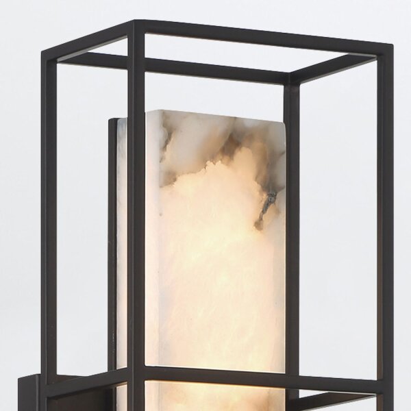 LED Wandlampe Bad Alabaster Metall H: 40,6 cm IP44 3000 K
