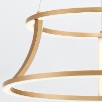 Pendelleuchte LED rund D: 51 cm Metall in Gold...