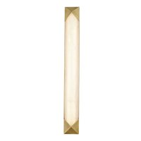 LED Wandleuchte Metall Alabaster 63,5 cm Messing Antik...