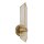 Wandleuchte Metall Glas H: 38,4 cm in Messing Antik E27