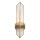 Wandleuchte Metall Glas H: 38,4 cm in Messing Antik E27