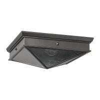 Deckenleuchte innen Metall Glas 37,1 cm breit 2x E27