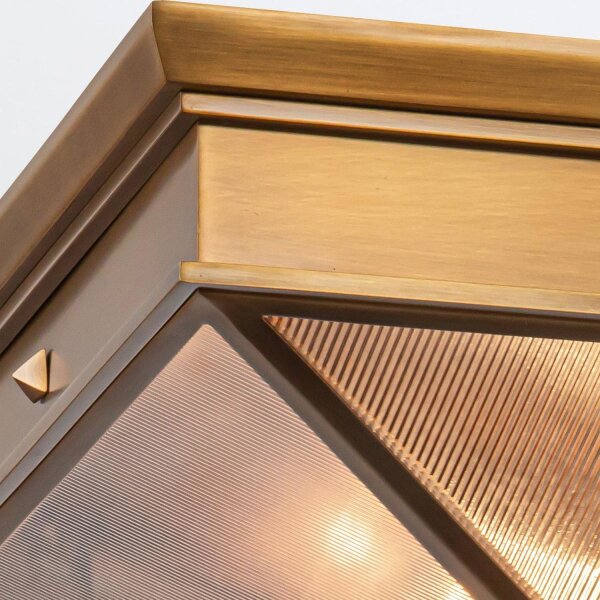 Deckenleuchte Metall Glas B: 37,1 cm 2x E27 Art Déco