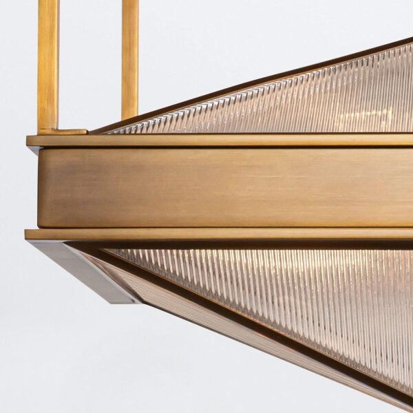 Deckenleuchte Metall Glas 48,3 cm breit 4xE17 Art Déco