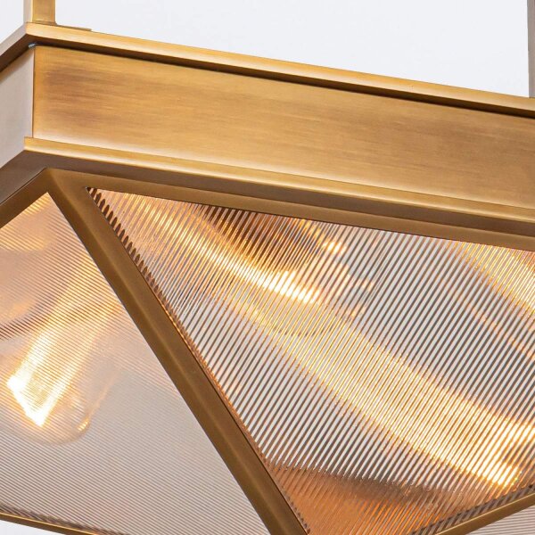 Deckenleuchte Metall Glas 48,3 cm breit 4xE17 Art Déco
