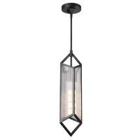 Pendelleuchte Art D&eacute;co Metall Riffelglas in Bronze Antik