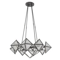 Hängelampe Art Déco B: 76,2 cm Metall Glas in...