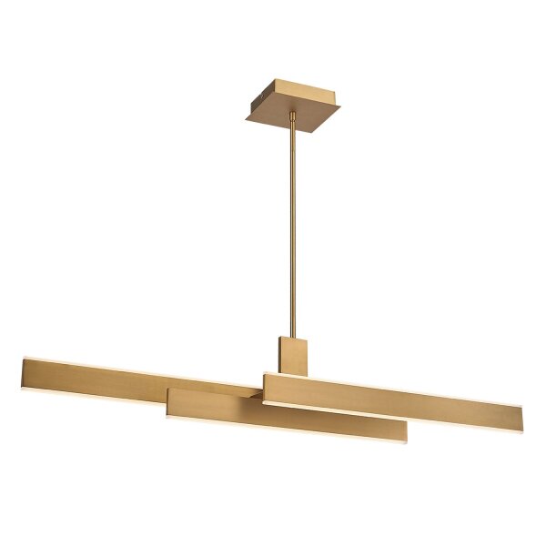 LED Pendelleuchte Metall in Gold B: 114,5 cm Modern Design