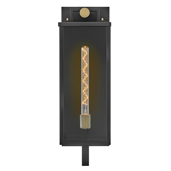 Außenleuchte Wand H: 60 cm IP44 E27 Aluminium Glas
