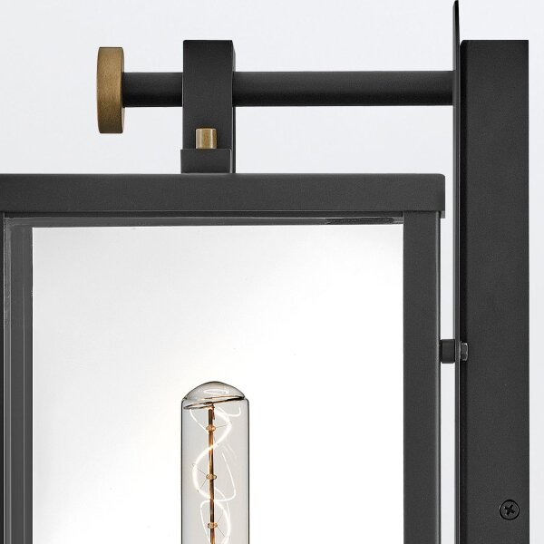 Außenleuchte Wand H: 60 cm IP44 E27 Aluminium Glas