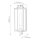 Außenleuchte Wand H: 60 cm IP44 E27 Aluminium Glas