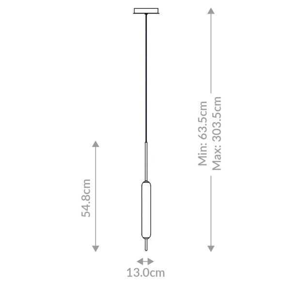 LED Pendelleuchte Glas Metall B: 13 cm 3000 K 810 lm Modern