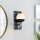 Wandlampe Bad Metall Glas 30,5 cm hoch IP44 Schwarz Weiß