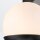 Wandlampe Bad Metall Glas 30,5 cm hoch IP44 Schwarz Weiß