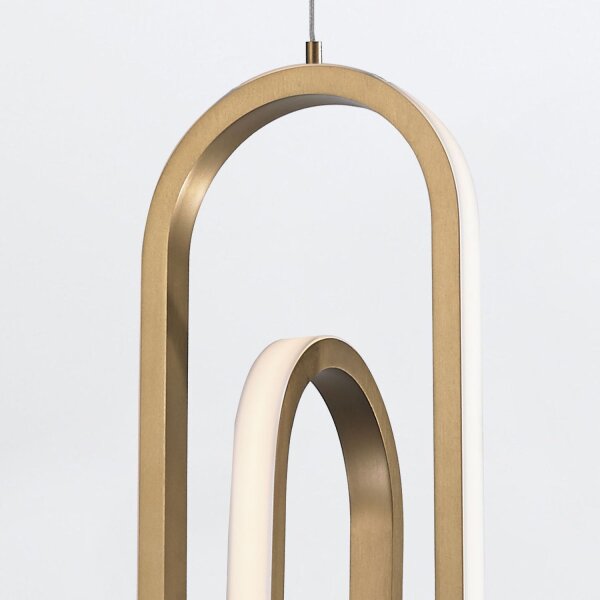 LED Pendelleuchte Metall 21 cm breit H: max. 209,5 cm