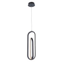 LED H&auml;ngelampe Schwarz B: 21 cm H: max. 209,5 cm Metall