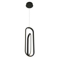 LED Hängelampe Schwarz B: 21 cm H: max. 209,5 cm Metall