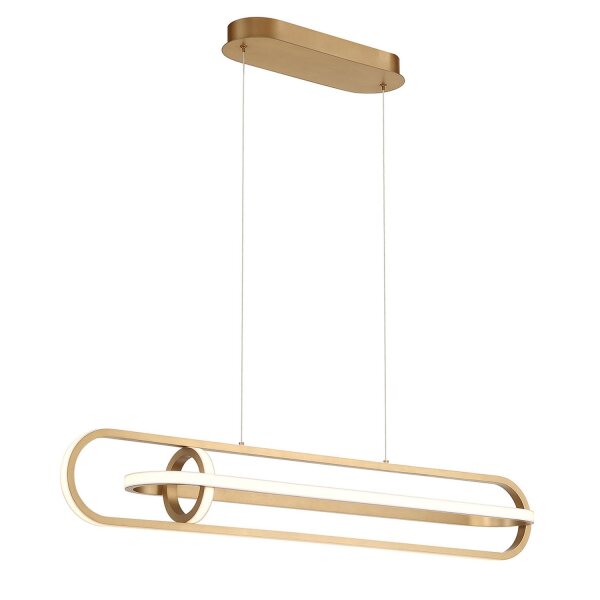 LED Hängeleuchte in Gold B: 107,1 cm 3000 K Metall Modern