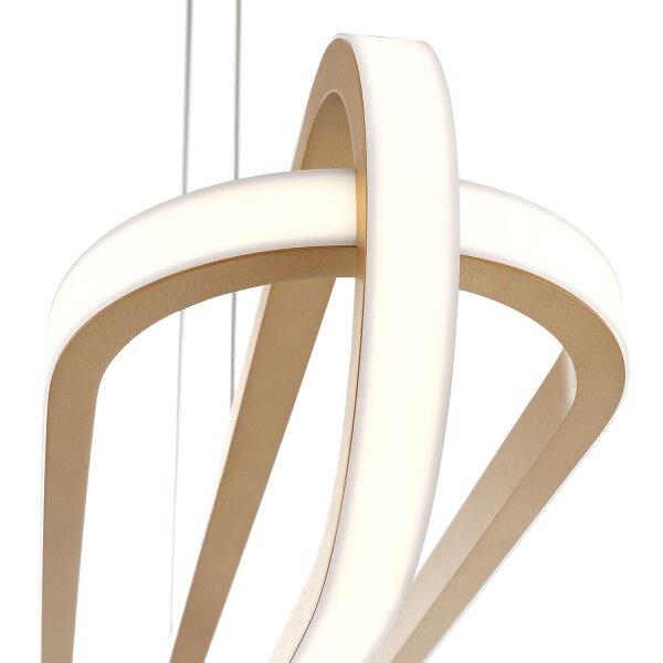 LED Hängeleuchte in Gold B: 107,1 cm 3000 K Metall Modern