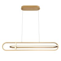 LED H&auml;ngeleuchte in Gold B: 107,1 cm 3000 K Metall Modern