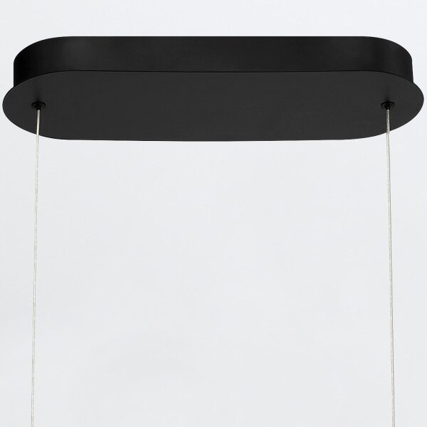 LED Hängelampe Modern B: 107,1 cm Schwarz 3000 K Metall