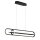 LED Hängelampe Modern B: 107,1 cm Schwarz 3000 K Metall
