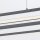 LED Hängelampe Modern B: 107,1 cm Schwarz 3000 K Metall