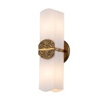 Up Down Wandleuchte Bad IP44 in Gold Antik Weiß H:...