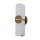 Up Down Wandleuchte Bad IP44 in Gold Antik Weiß H: 41,9 cm