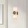 Up Down Wandleuchte Bad IP44 in Gold Antik Weiß H: 41,9 cm