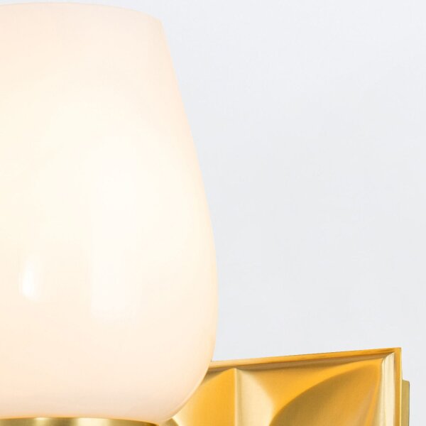 Wandlampe Metall Glas 26,7 cm hoch IP44 E27 Badezimmer