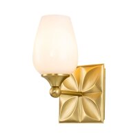 Wandlampe Metall Glas 26,7 cm hoch IP44 E27 Badezimmer