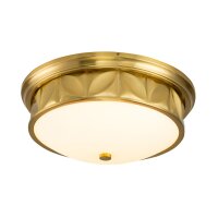 Deckenlampe Bad Metall Glas Ø 44,5 cm rund IP44...