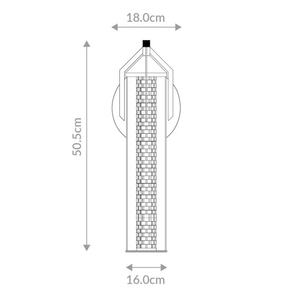 LED Badezimmerlampe Wand 50,5 cm IP44 3000K in Gold