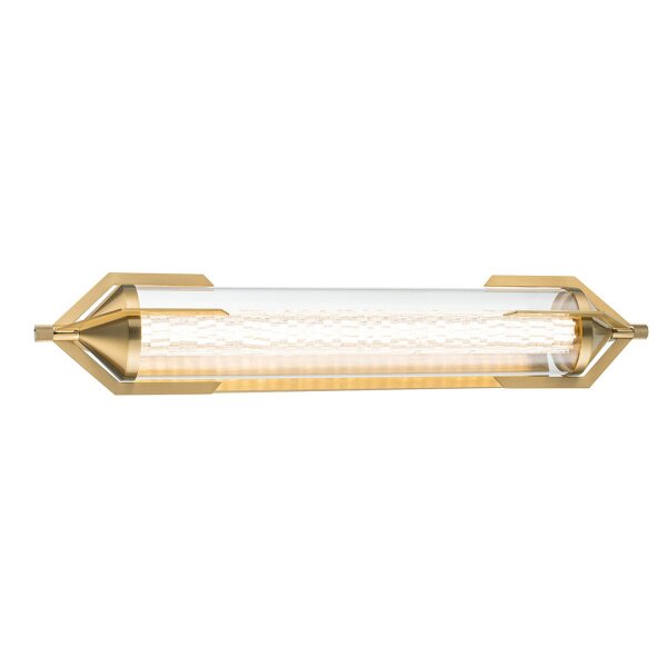 LED Spiegelleuchte Bad 70 cm lang IP44 in Gold 3000 K