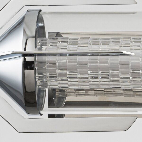 LED Badlampe Chrom 70 cm lang Metal Glas 3000 K IP44