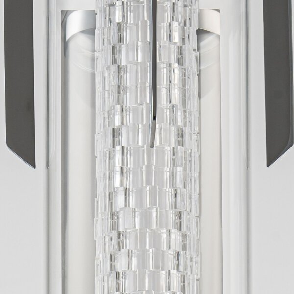 LED Badlampe Chrom 70 cm lang Metal Glas 3000 K IP44