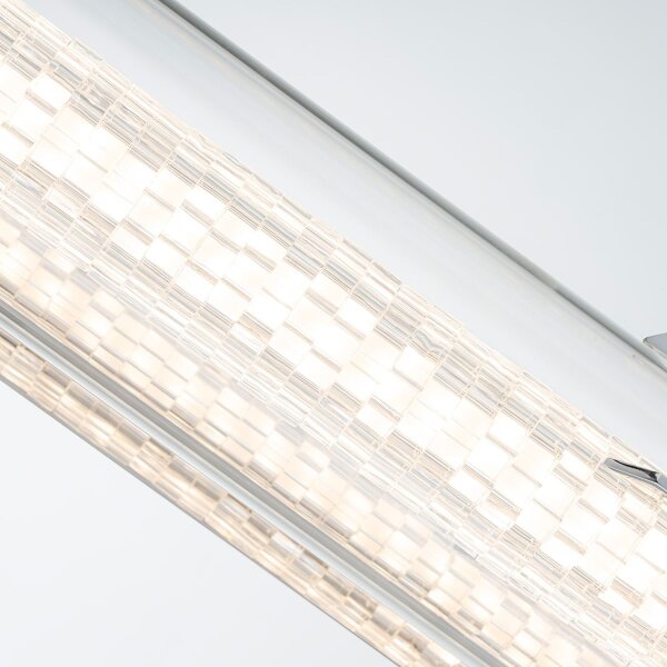 LED Badlampe Chrom 70 cm lang Metal Glas 3000 K IP44