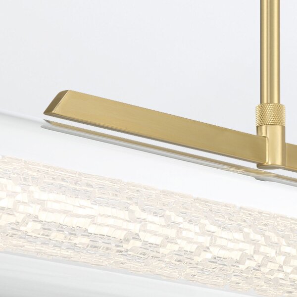 LED Pendelleuchte 122 cm Metall Glas in Gold 3000 K Vintage
